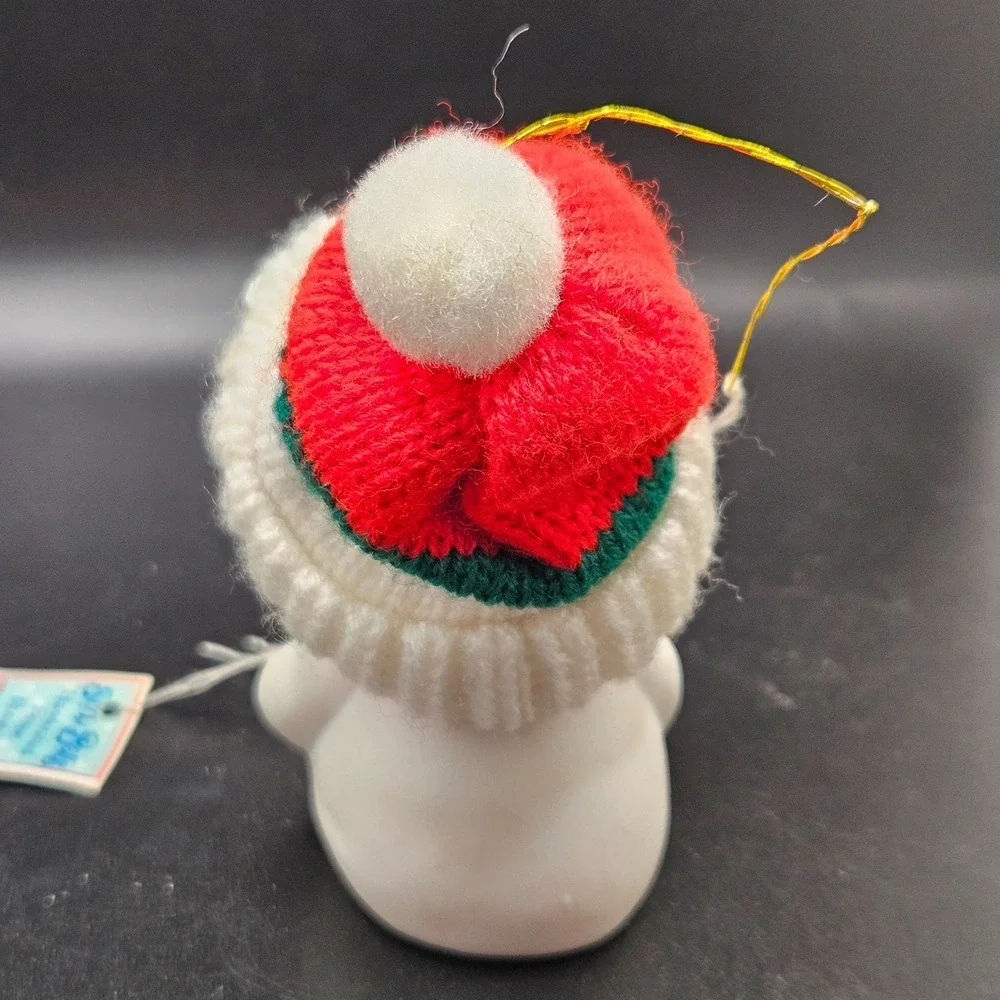 Vintage Giftco Snow Bells Bisque Porcelain Snowman Bell Ornament Taiwan